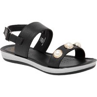 BELLA by Labella Women Fashion Platform with Back Strap Black Sandal | Durable | Stylish | Comfortable | Slip Resistant | Lightweight and Breathable | 8 UK