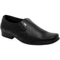 NOBILITY by Action Faux Leather Black Formal Slip On Shoes for Men | Comfortable Walking | Classic Design | Breathable | Slip Resistant |8 UK