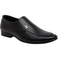 NOBILITY by Action Faux Leather Black Formal Slip On Shoes for Men | Classic Design | Breathable | Comfortable Walking | Slip Resistant |9 UK