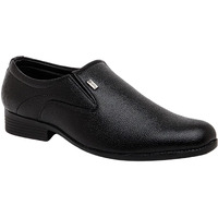 NOBILITY by Action Faux Leather Black Formal Slip-On Shoes for Men | Comfortable Walking and Classic Design | Breathable | Slip Resistant |8 UK