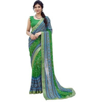 Yashika Woven Georgette Womens Saree (AZ-YS-P1-HARMAN-SHEFALI-YASTIKA-Parent_Green 02)