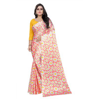 HARPITA Womens Digial Prints Sartin Saree With Unstitched Blouse Piece(Sartin-Digital-Flower)