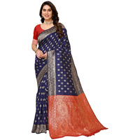 VJ Fashion Women Banarasi Soft Silk Zari Border Saree With Blouse Piece_freesize