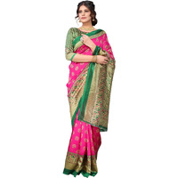 Yashika Womens Jacquard Art Silk Standard Length Saree (Minali Pink_R