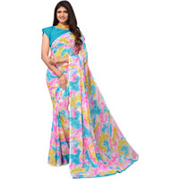 SIRIL Womens Printed Georgette Saree with Unstitched Blouse Piece(2571S992_Multi1)