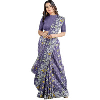 Laxmi Handloom Womens Traditional Bengal Cotton Silk Soft Jamdani Saree without Blouse Piece (Purple)