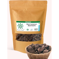 Pure Tree Certified Organic Black Cardamom Whole | 100 g | Badi Elaichi Indian Spice | Moti Elaichi Organic Adds Aroma and Flavour | Cardamom Elaichi Whole