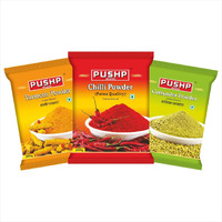 Pushp Brand Combo Pack 200g Each (Chilli Powder, Turmeric Powder, Coriander Powder) - Combo Spices Pack