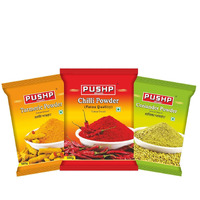 Pushp Brand Combo Pack 500g Each (Chilli Powder, Turmeric Powder, Coriander Powder) - Combo Spices Pack