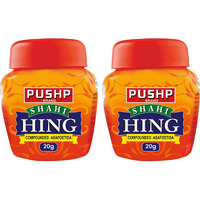 Pushp Brand Asafoetida Hing Jar Strongest Compounded Pure Hing Powder(20 GM) (Pack of 2)