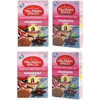 KITCHEN QUEEN NITA MEHTA Anardana Powder 400g | Perfect for Chhole, Stuffed Dishes, Dal Tadka, Chutneys | Dry Pomegranate Seeds (ANARDANA POWDER, 400g | Pack 4)