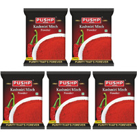 Pushp Brand Kashmiri Red Chilli Powder (200gm) (Pack of 5)