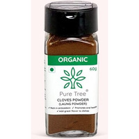 Pure Tree Certified Organic Laung Powder | 60 g | Glass Jar | Organic Clove Powder | Lavang Powder | Aromatic & Flavorful Ground Clove Spice | Dried Cloves Masala | Lavangam