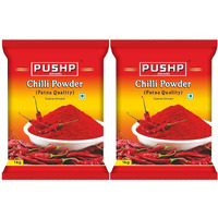 Pushp Brand Coarse Ground Red Chilli Powder (1kg Pack of 2)