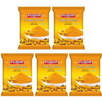 Pushp Brand Turmeric Powder Pouch (1kg pack) (Pack of 5)