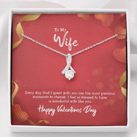 FABUNORA To My Wife - Valentines Day Gift - Pure Silver Necklace Gift Set