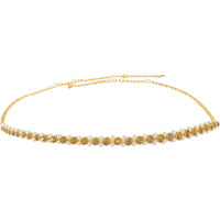 Handicraft Kottage Gold Metal with Stone Belly Chain for Women, Girls (HK-BLCA-20172)
