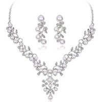 Shining Diva Fashion Stylish Wedding Traditional Jewellery Set for Women (White)(rrsd9578s)