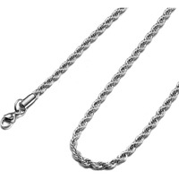 HolyFast 2-10mm Twist Chain Necklace Stainless Steel Necklace 16-36 Inches Men Women Jewellery