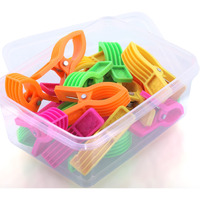 WEWEL Premium Cloth Clips for Drying Clothes - Multipurpose Clothes Pins for Indoor and Outdoor Use - Strong and Durable Clips for Clothes Drying, Hanging, and Organizing(24 RYNO SUPER CLIP)(WITH STORAGE BOX) (MINI JUMBO)