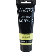 BRUSTRO Artists Acrylic Paint 120ml Lime Green (Pastel Tone)