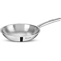 Bergner Tripro Triply 20 cm Fry Pan, 0.6 L Capacity, For Pan-Frying/Searing/Browning/Toasting/Indoor-Grilling, Heat Resistant Handle, Multi-Layered Polish Surface, Induction & Gas Compatible, 5-Year Warranty