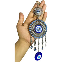 DT DECTONE Evil Eye Hanging For Home Entrance Door Decoration, Mandala Nazar Battu For Home Protection, Good Luck Charm And Prosperity, Blue
