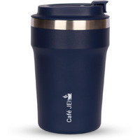 Cafe JEI Keep Your Brew Perfectly Insulated On-The-Go 380ml Insulated Coffee Travel Mug: Leakproof Lid, Stainless Steel Thermos for Hot & Cold Drinks - Ideal Reusable Cup for Men and Women