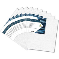 Homestrap Cotton Canvas Board Medium Grain 8 X 10 Inch - Pack of 10 - White