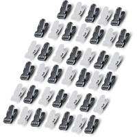 Viguni Cloth Clips (Pack of 40) Heavy Duty Premium Multipurpose Clothes Clip for Indoor and Outdoor, Strong and Durable, Clips for Clothes, Anti Rust Peg, Clothes Drying Pegs Hanger - White/Silver