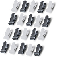 Viguni Cloth Clips (Pack of 20) Heavy Duty Premium Multipurpose Clothes Clip for Indoor and Outdoor, Strong and Durable, Clips for Clothes, Anti Rust Peg, Clothes Drying Pegs Hanger - White/Silver