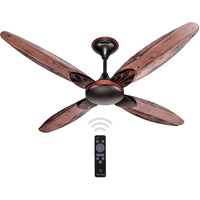 ACTIVA Premium Series Lotus 1200 MM Noiseless 380 RPM High Speed BLDC Motor (28 Watts) with Remote control Wood Ceiling Fan With Wooden Finish come with 5 Years Warrant (SmokeWood)