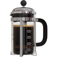 InstaCuppa French Press Coffee Maker with 4 Part Superior Filtration 350 ML, Stainless Steel