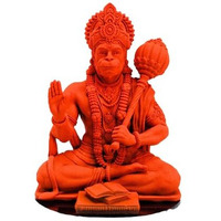 Murti hub Shri Hanuman Idol Bajrang Bali Idol/Shri Hanuman ji Murti to Protect from All Kind of Negative Energy/for Good Luck, Success and Prosperity (Orange)