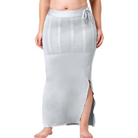 dermawear Women Blended Fabric Saree Shapewear Petticoat (Light Grey; 3XL)