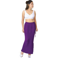 dermawear Women Blended Fabric Saree Shapewear Petticoat (Purple; 5XL)