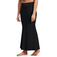 Laavaan Womens Cotton Fishcut Saree Shapewear,Petticoat,Skirt, Comfortwear(Shapewear-Black-m)