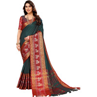 VJFASHION Womens Soft CottonSilk Blend NarayanPet Saree With Blouse Piece_Freesize