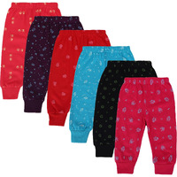 Dowin Unisex Baby Cotton Pajama Bottoms Soft Cozy and Comfortable - Pack of 6 (Dark Printed Pajami M)