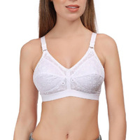 Eves Beauty Womens Soft Cup Non Padded Non Wired Bra (Softy_D_White_32_001)