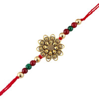 Lucky jewellery Rakhi Gold Plated Rakhe Boho Collection Rakshabandan Rakhee Bracelet for Bro/Brother/Bhaiya/Bhai/Bhabhi Rakshasutra (53-WEOR1-3149-LCT-1)