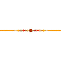 VOYLLA Spiritual Rudraksha Rakhi With Roli Chawal Pack|Rakhi For Brother|
