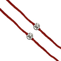 Prapti Handicrafts Handmade Om Silver Rakhi for Brother/Bhaiya With Roli Chawal (Pack of 2)