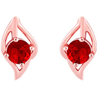 GIVA 925 Silver Rose Gold Falling Dew in Red Earrings| Rakhi Rakshabandhan Gift for Sister Bhabhi, Gifts for Women & Girls | With Certificate of Authenticity and 925 Stamp | 6 Months Warranty*