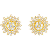 GIVA 925 Silver Golden Petals Studs| Rakhi Rakshabandhan Gift for Sister Bhabhi, Gifts for Women & Girls | With Certificate of Authenticity and 925 Stamp | 6 Months Warranty*
