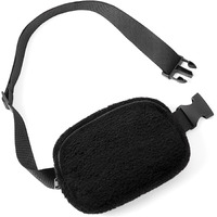 Dravina Waist Bag For Women & Men| Rakhi Gift for Brother| Premium Crossbody Fanny Pack With Large Capacity Pouch, Back Zipper Pocket, Adjustable Straps & Mesh Pockets For Travel, Hiking| 20cm (Black)