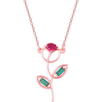 GIVA 925 Silver Rosegold Classic Rose Necklace|Rakhi Rakshabandhan Gift For Sister Bhabhi,Women&Girls,Pendant To Gift Women&Girls|With Certificate Of Authenticity And 925 Stamp|6 Month Warranty