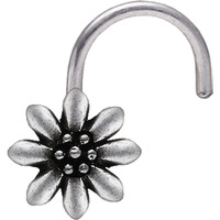 GIVA AVNI 925 Oxidised Oxidised Silver Flower Blossom Nose Pin | Rakhi Rakshabandhan Gift for Sister Bhabhi , Gifts for Women & Girls | With Certificate of Authenticity and 925 Stamp | 6 Month Warranty*