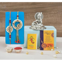 Collectible India Rakhi for Brother with Gift Combo - Rakhi for Brother & Sister - Laddu Gopal Makhan Krishna Idols Statue, Dora Rakhi, Bhai Rakhi, Lumba Rakhi, Greeting Card