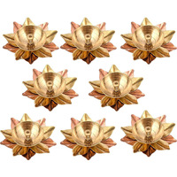 Collectible India Metal Diya (3 x 3 x 1.5 inch, Gold)